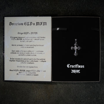 GLD X Bloody Osiris Large Cross Pendant in Solid White Gold