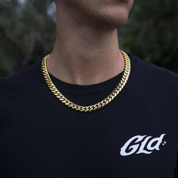 GLD Signature Cuban in Yellow Gold- 12mm - The GLD Shop