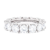Moissanite Diamond Band Ring in Sterling Silver - 5mm