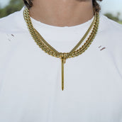Colgante de tee de golf en oro amarillo
