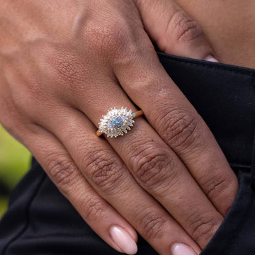 Anillo de oro vermeil con diseño de ojo turco