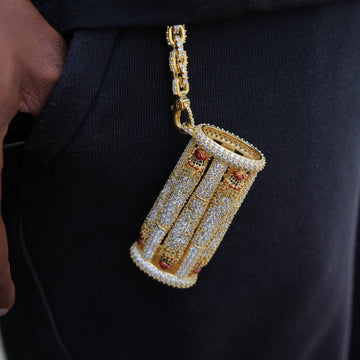 Encendedor It's Lit con funda y clip, color oro amarillo