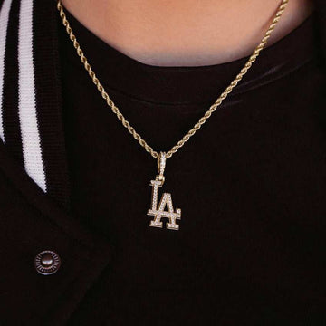 Colgante con micro logo oficial de los Dodgers de Los Ángeles de la MLB