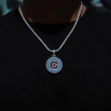 Chicago Fire FC Official MLS Logo Pendant in White Gold