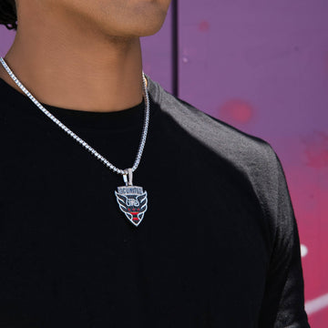 D.C. United Official MLS Logo Pendant in White Gold