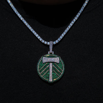 Portland Timbers Official MLS Logo Pendant in White Gold