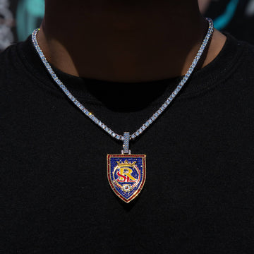 Real Salt Lake Official MLS Logo Pendant in White Gold