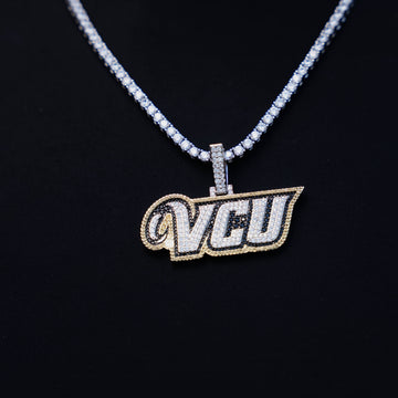 Virginia Commonwealth University Official NCAA Logo Pendant in White Gold