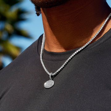 Colgante con Micrologo Oficial de la NFL de los Green Bay Packers en Oro Blanco