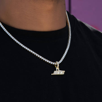 Micro New York Jets Official NFL Logo Pendant in Yellow Gold