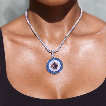 Winnipeg Jets Official NHL Logo Pendant in White Gold