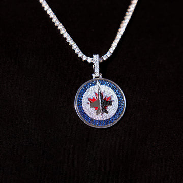 Winnipeg Jets Official NHL Logo Pendant in White Gold