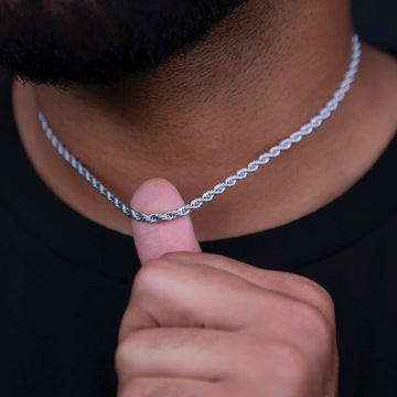 Rope Chain in White Gold - 4mm - The GLD Shop