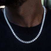 Collar de tenis de diamantes en oro blanco - 5mm