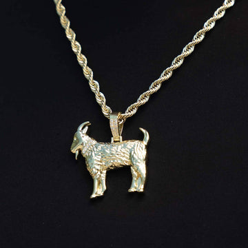 Colgante Sencillo de Cabra en Oro Amarillo