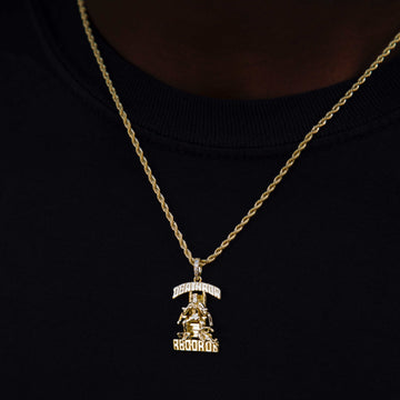 Solid Gold Micro Death Row Pendant - The GLD Shop