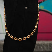 Square Link Pant Chain in Rose Gold - 15MM