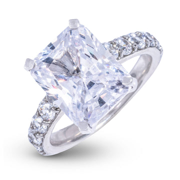 Radiant Stone Lab Diamond Engagement Ring in Platinum