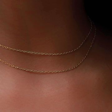 14k Solid Gold Cable Chain (1.5mm) - The GLD Shop