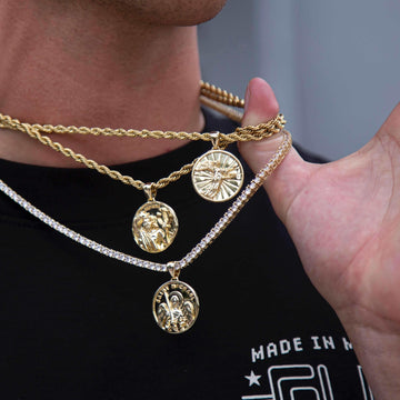 14k Solid Gold Neptune Coin Pendant - The GLD Shop
