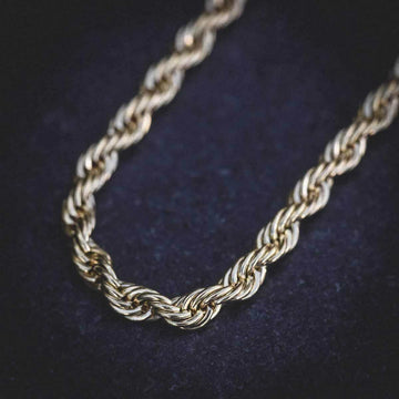 18k Vermeil Rope Chain - 4mm - The GLD Shop