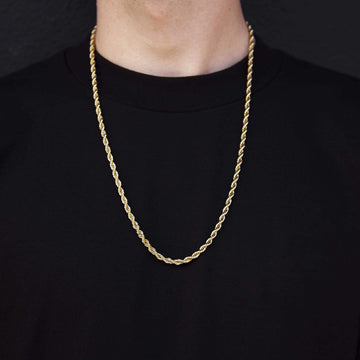 18k Vermeil Rope Chain - 4mm - The GLD Shop