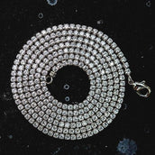 Cadena de tenis Micro de 20 pulgadas en oro blanco