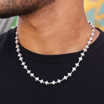 Cadena GLD Star Link de oro blanco