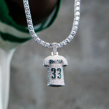 Colgante de la camiseta de Aaron Jones de los Green Bay Packers
