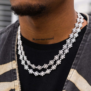 Cadena Fivio Snowflake - Oro blanco