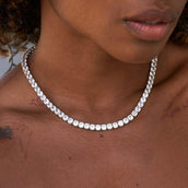 Collar de tenis de diamantes en oro blanco - 5mm