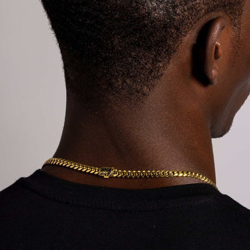 Cadena Cubana Solid Gold GLD Signature Miami (6 mm)
