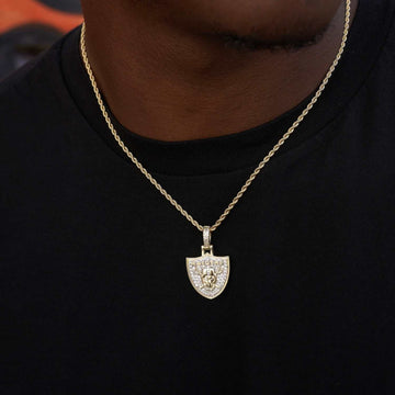 Las Vegas Raiders Official NFL Micro Logo Pendant - Yellow Gold