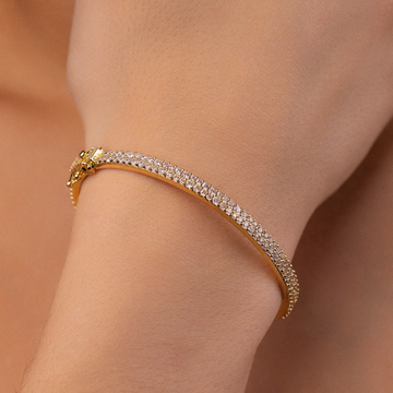 Pulsera Pave Eternity en Oro Amarillo