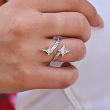 Anillo GLD Signature Star de Vermeil de Oro Blanco