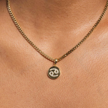 Cancer Micro Coin Pendant
