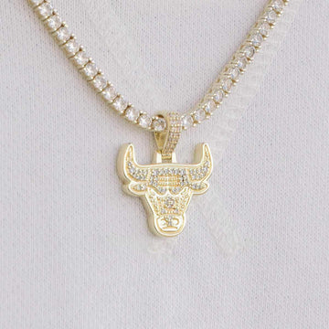 18k Vermeil Chicago Bulls Micro Pendant