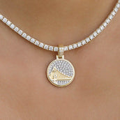 Colgante oficial NBA micro logo Golden State Warriors