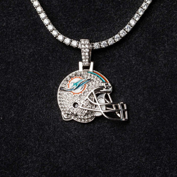 Colgante oficial del casco de los Miami Dolphins de la NFL
