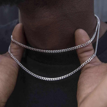 Micro Cuban in White Gold - The GLD Shop