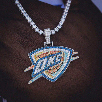 Colgante oficial del logotipo de la NBA de los Oklahoma City Thunder OKC
