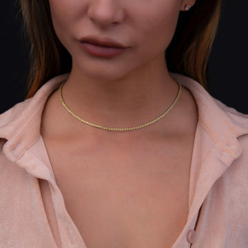 Popcorn Necklace in Yellow Gold (Adjustable) - The GLD Shop