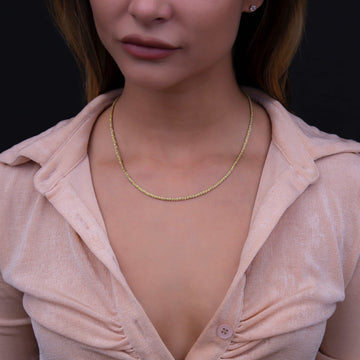 Popcorn Necklace in Yellow Gold (Adjustable) - The GLD Shop