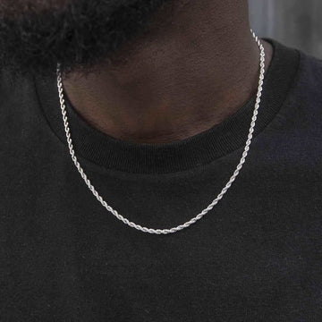 Solid White Gold Rope Chain (2mm)