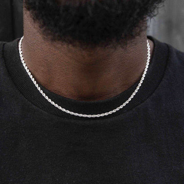 Solid White Gold Rope Chain (2mm)