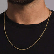 Cadena de soga de oro macizo (2 mm)