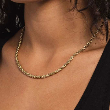 Solid Gold Rope Chain (4mm) - The GLD Shop