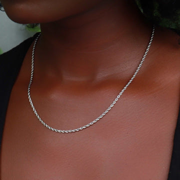 Solid White Gold Rope Chain (2mm)