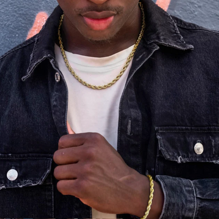 Elevate Your Style with a Gold Chain and Bracelet Set