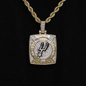 San Antonio Spurs Championship Pendant - Yellow Gold